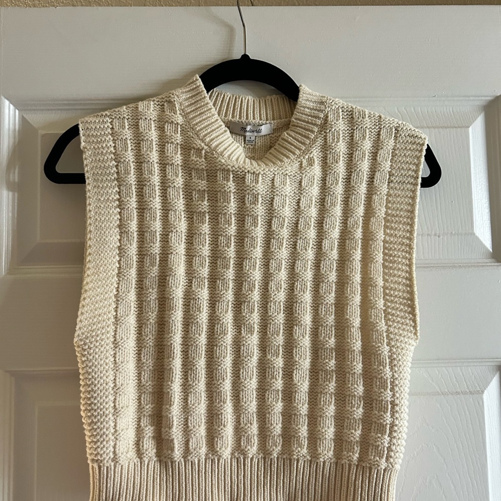 Madewell Cream Sleeveless Sweater